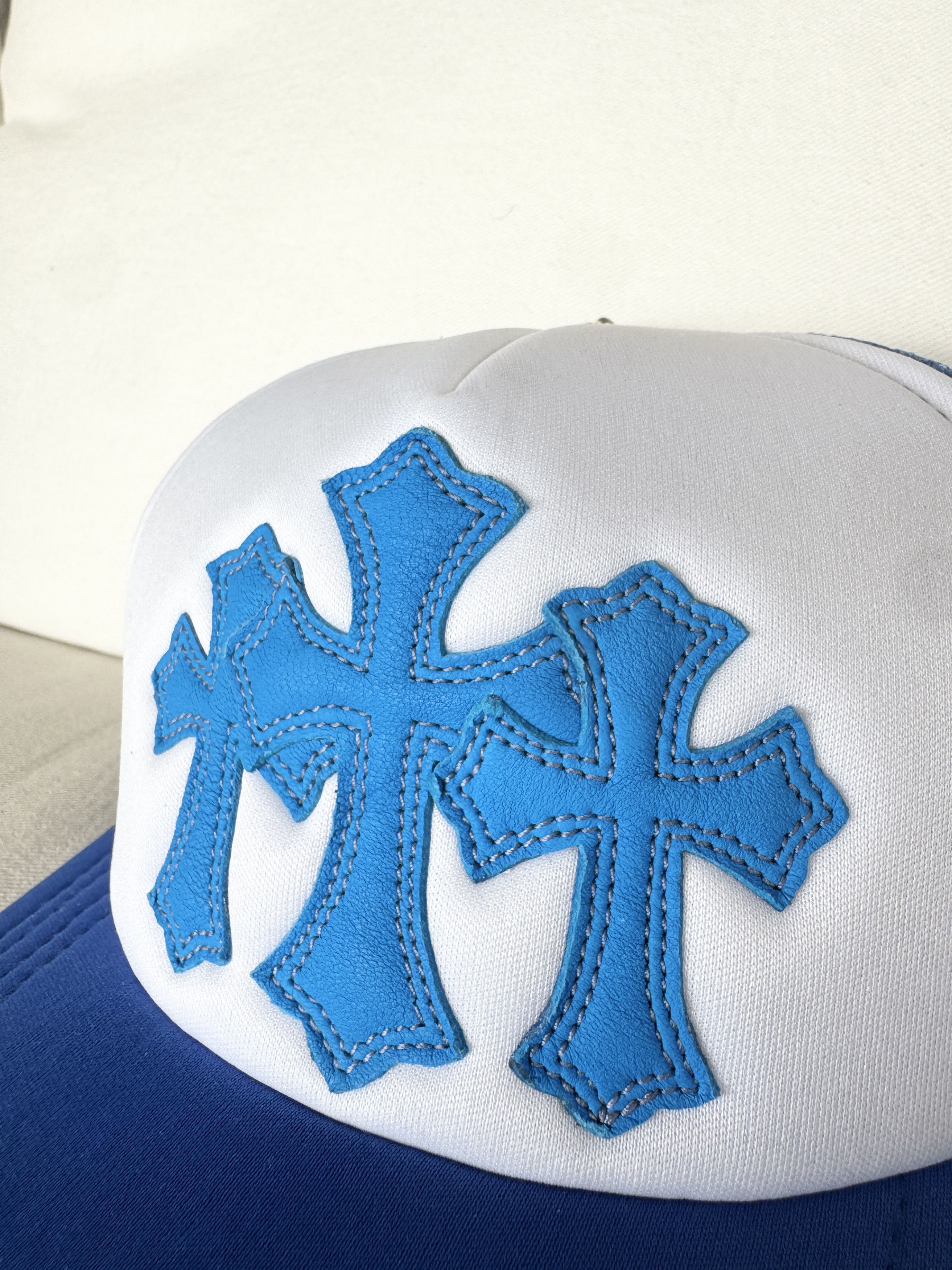 Chrome Hearts Blue Cemetery Trucker Hat Size ONE SIZE - 3 Thumbnail