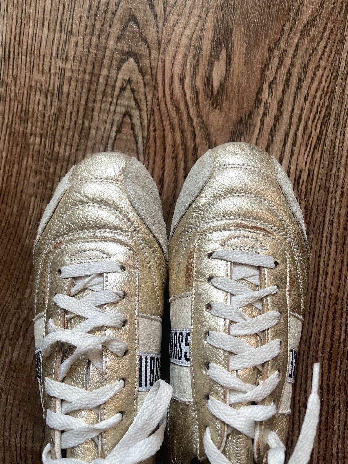 Dirk Bikkembergs Dirk Bikkembergs Vintage Soccer Trainers Sneakers Gold Y2K Size US 8 / IT 38 - 5 Thumbnail