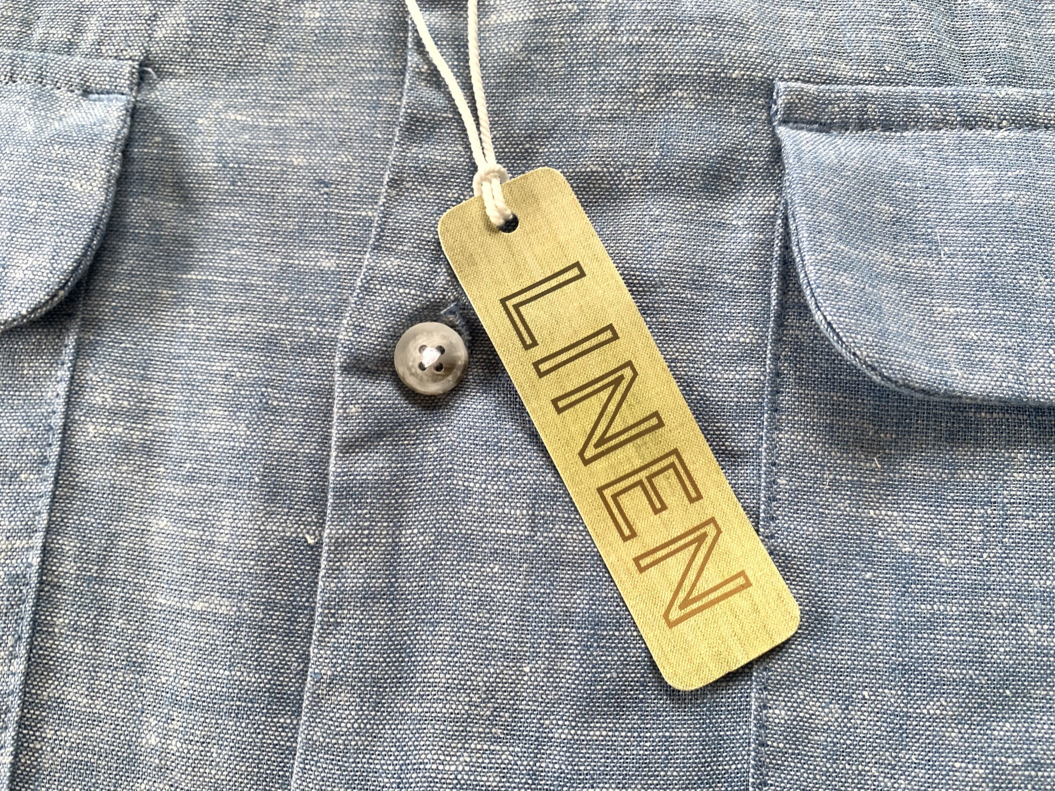 Other Colins New Linen Light Blue Pocket Short Sleeve Shirt Size US S / EU 44-46 / 1 - 5 Thumbnail