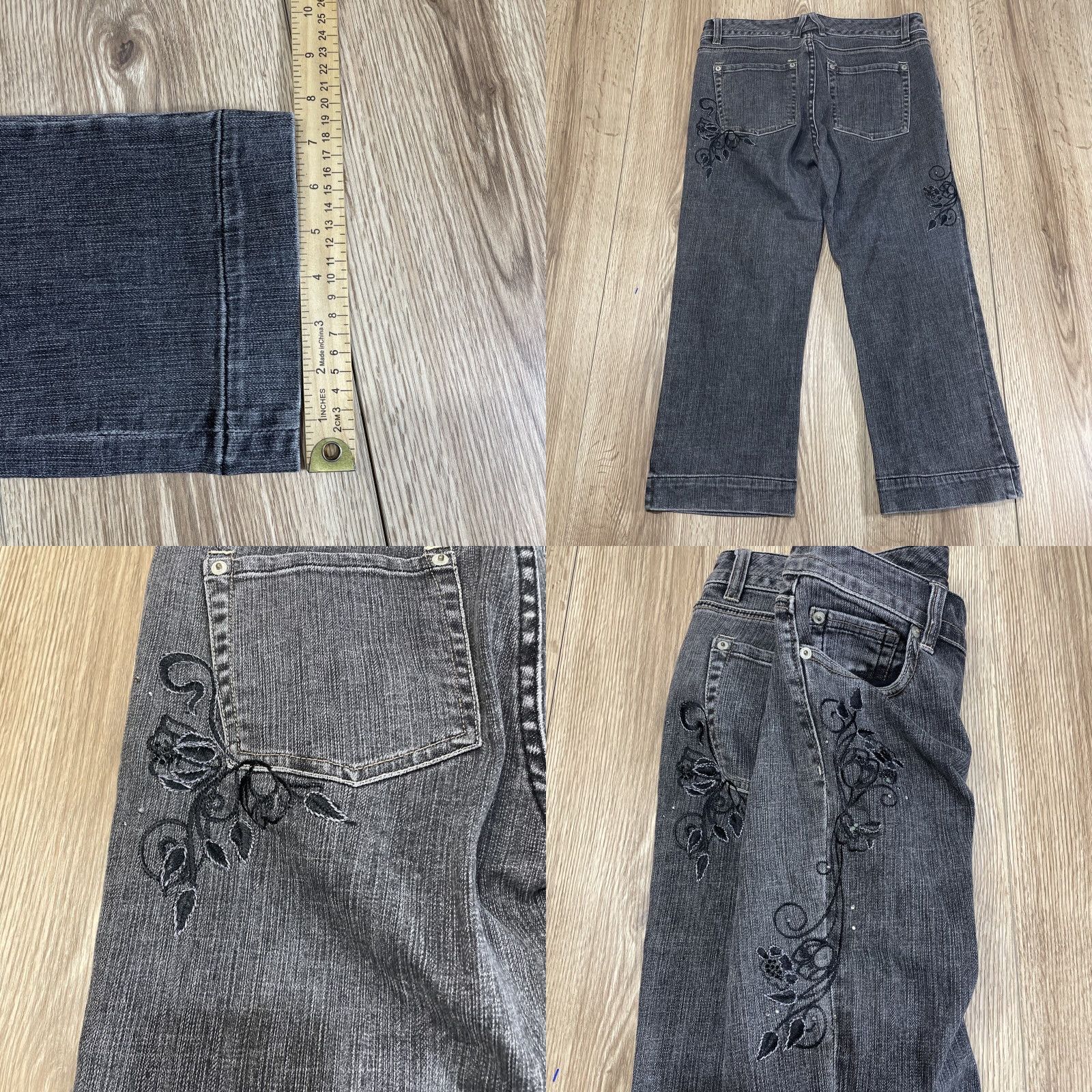 White House Black Market White House Black Market Crop Capri Jeans Embroidered Blue Size 6 Womens Size 28" / US 6 / IT 42 - 8 Thumbnail