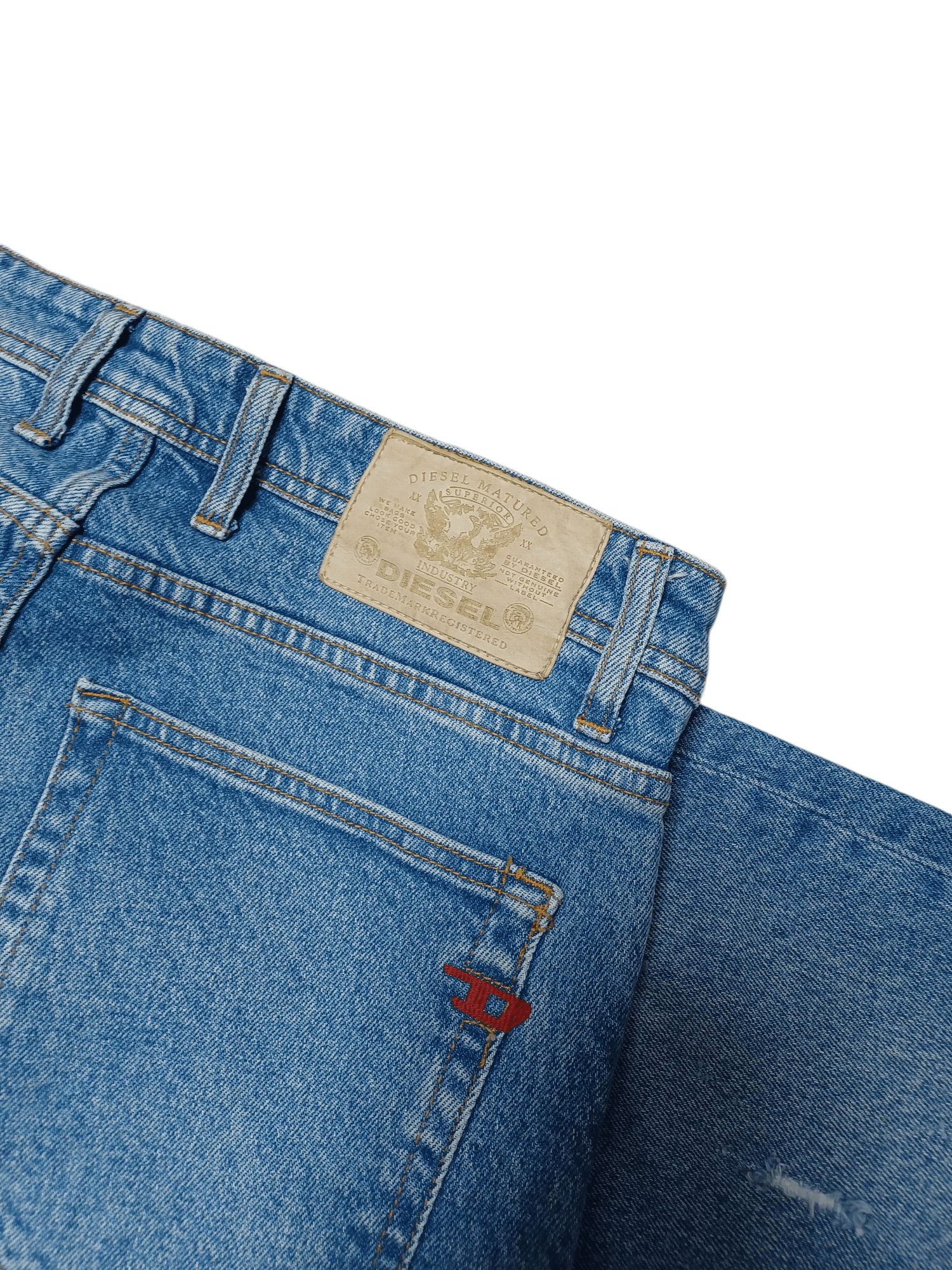 Diesel DIESEL MADE IN ITALY DISTRESSED AVANT GARDE JEANS DENIM Size US 31 - 5 Thumbnail