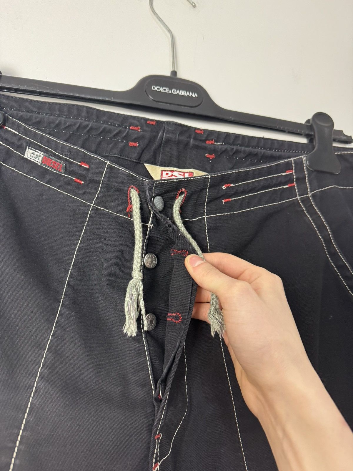 Diesel Vintage 00s Diesel Wide Carpenter Shorts Y2K Made in Italy Size US 34 / EU 50 - 7 Thumbnail