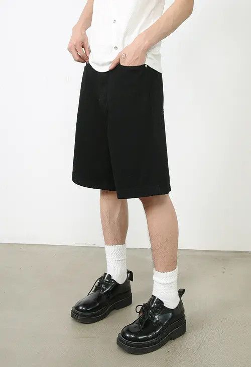 Other Black Casual Vintage Straight Denim Shorts Size US 32 / EU 48 - 6 Thumbnail