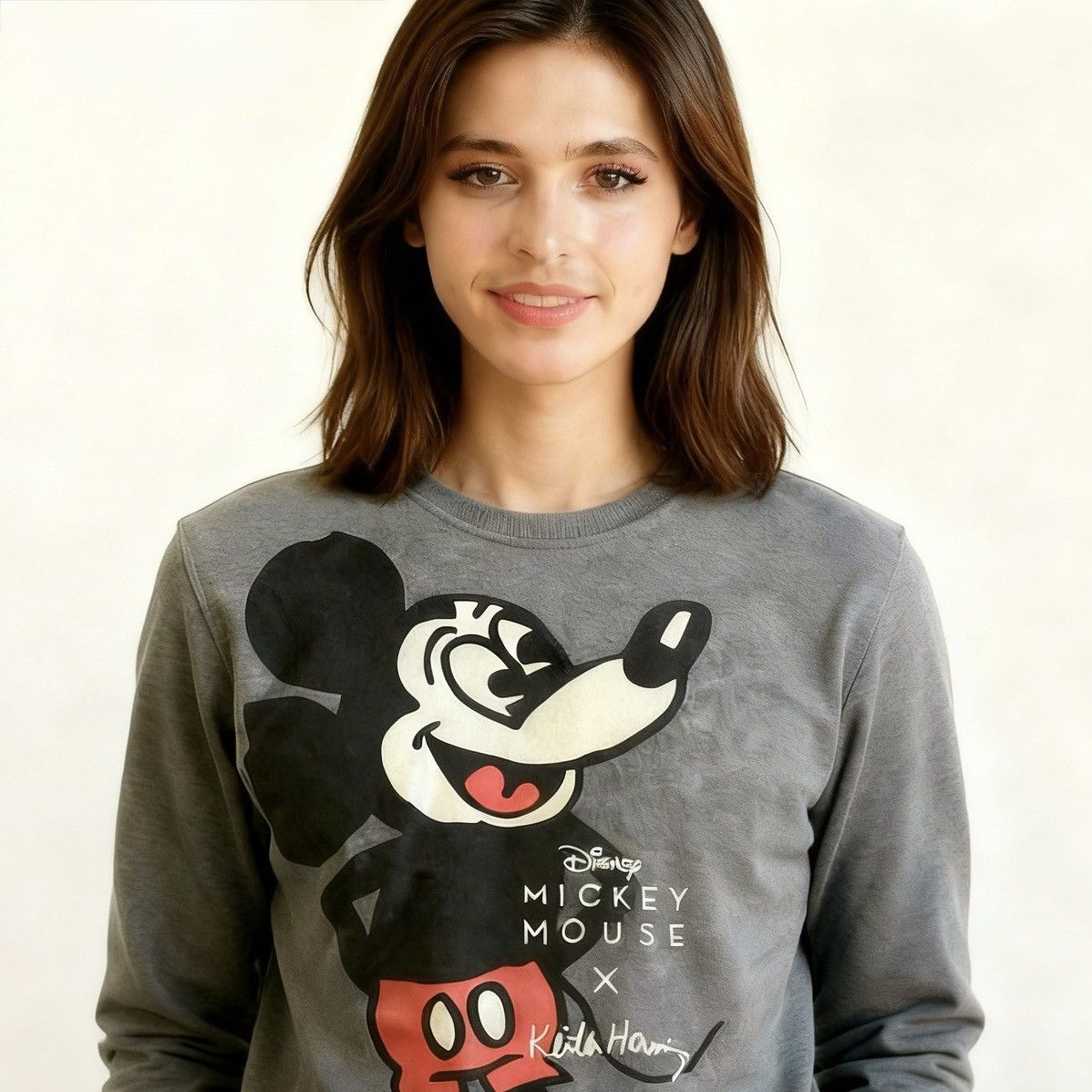 Zara Disney + Keith Haring Mickey Mouse Crew Neck Sweatshirt Size M / US 6-8 / IT 42-44 - 1 Thumbnail