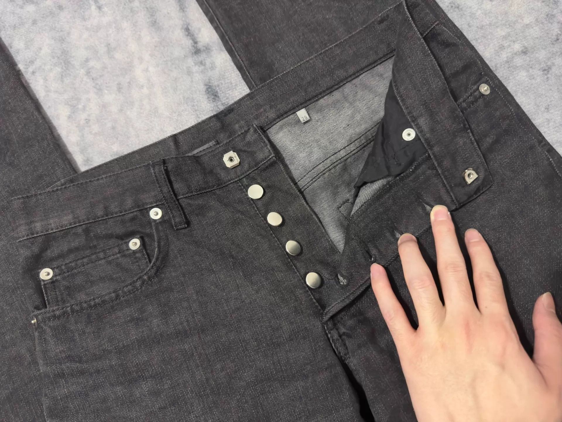 Dior Dior Homme 05aw Hedi Slimane Charcoal Claw Straight Jeans 29 Size US 29 - 5 Thumbnail