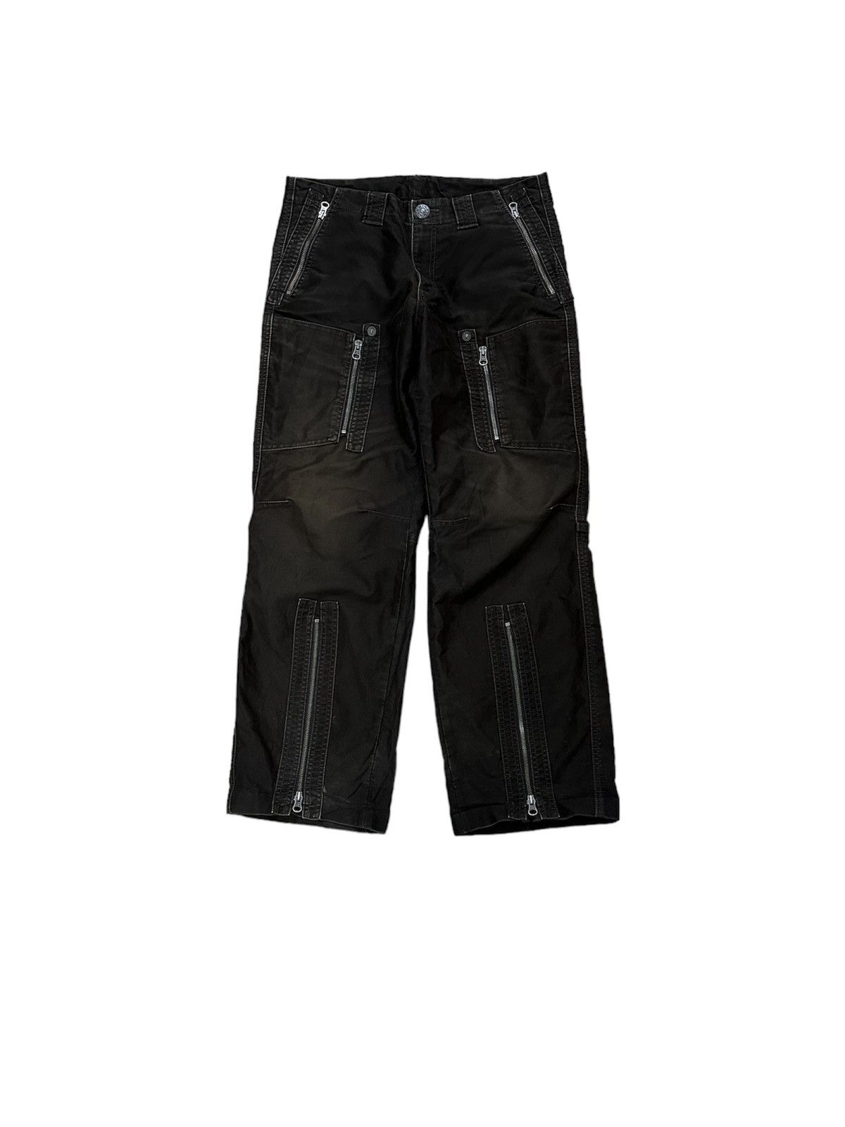 If Six Was Nine × Japanese Brand × Seditionaries Custom Culture Bondage Cargo Tactical Multi Flared Pants Size US 32 / EU 48 - 1 Thumbnail