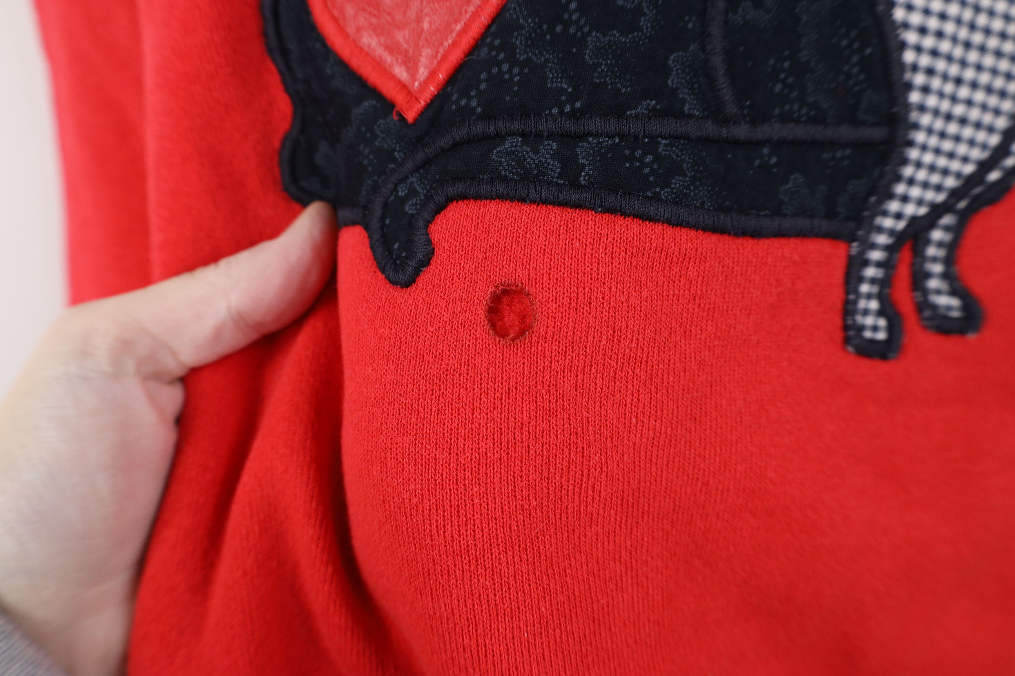 Vintage Vintage 90s Streetwear Cat Kitten Patch Heart Sweatshirt USA Size XL / US 12-14 / IT 48-50 - 5 Thumbnail