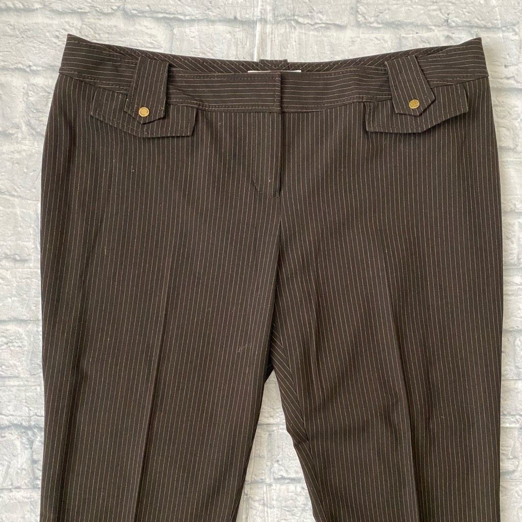 Michael Kors Michael Kors women 14 pin stripe dress pants brown Size 36" / US 14 / IT 50 - 3 Thumbnail