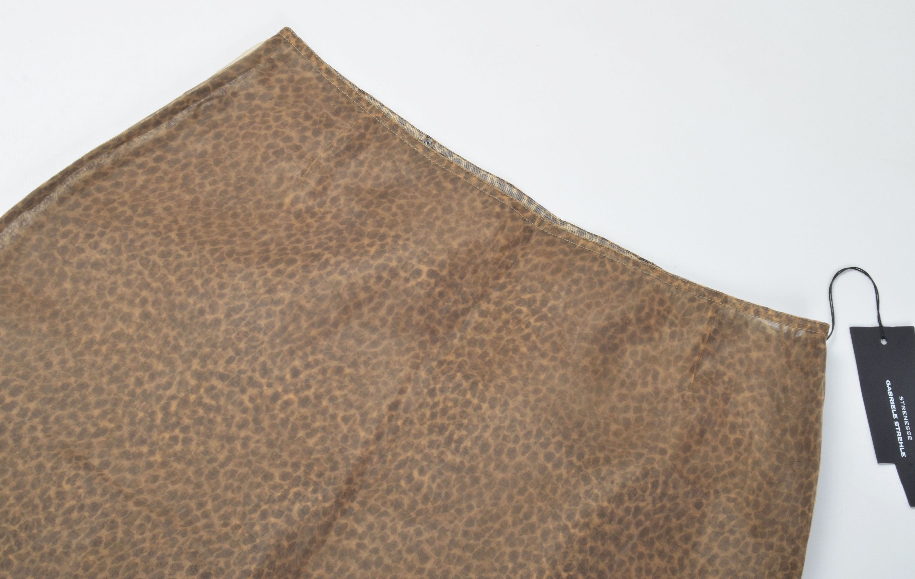 STRENESSE Strenesse Gabriele Strehle 90's Leopard Glam Mesh Skirt Size 31" - 5 Thumbnail