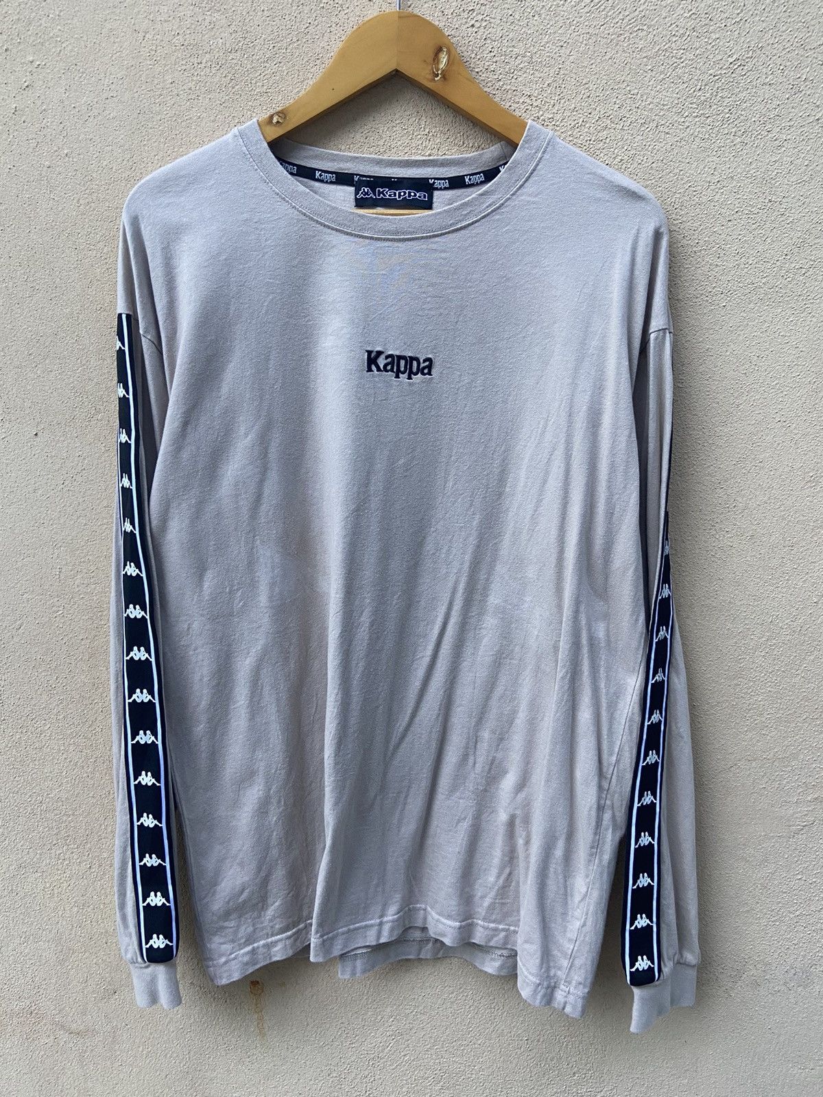 Kappa 🔥 Vintage Kappa t shirt long Sleeve Kappa Side tape 90s Size US L / EU 52-54 / 3 - 1 Thumbnail