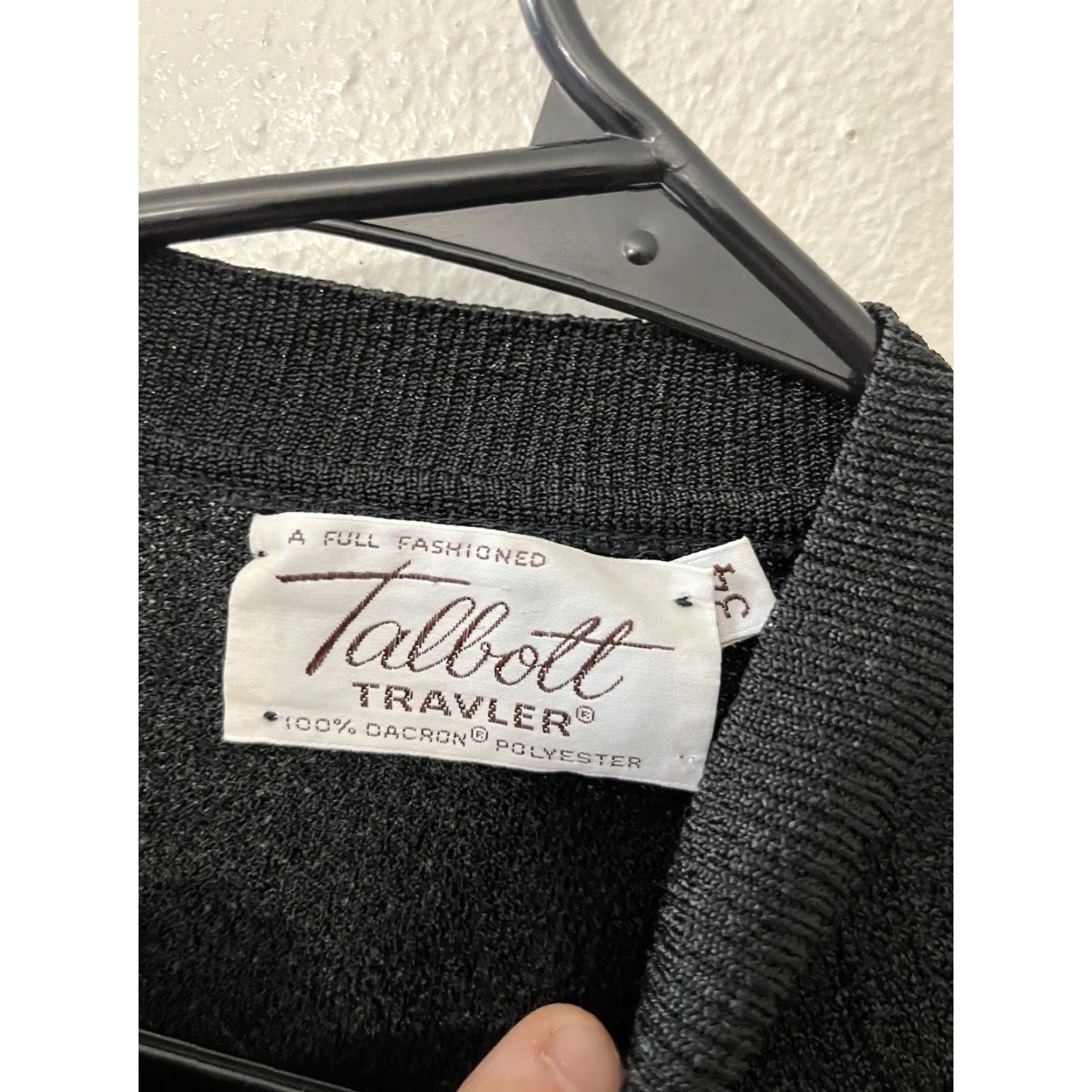 Vintage Vintage Talbott Traveler Shirt Top Size 34 Crew Neck Black Henley 3/4 Sleeve Size XXS / US 00 / IT 34 - 3 Thumbnail