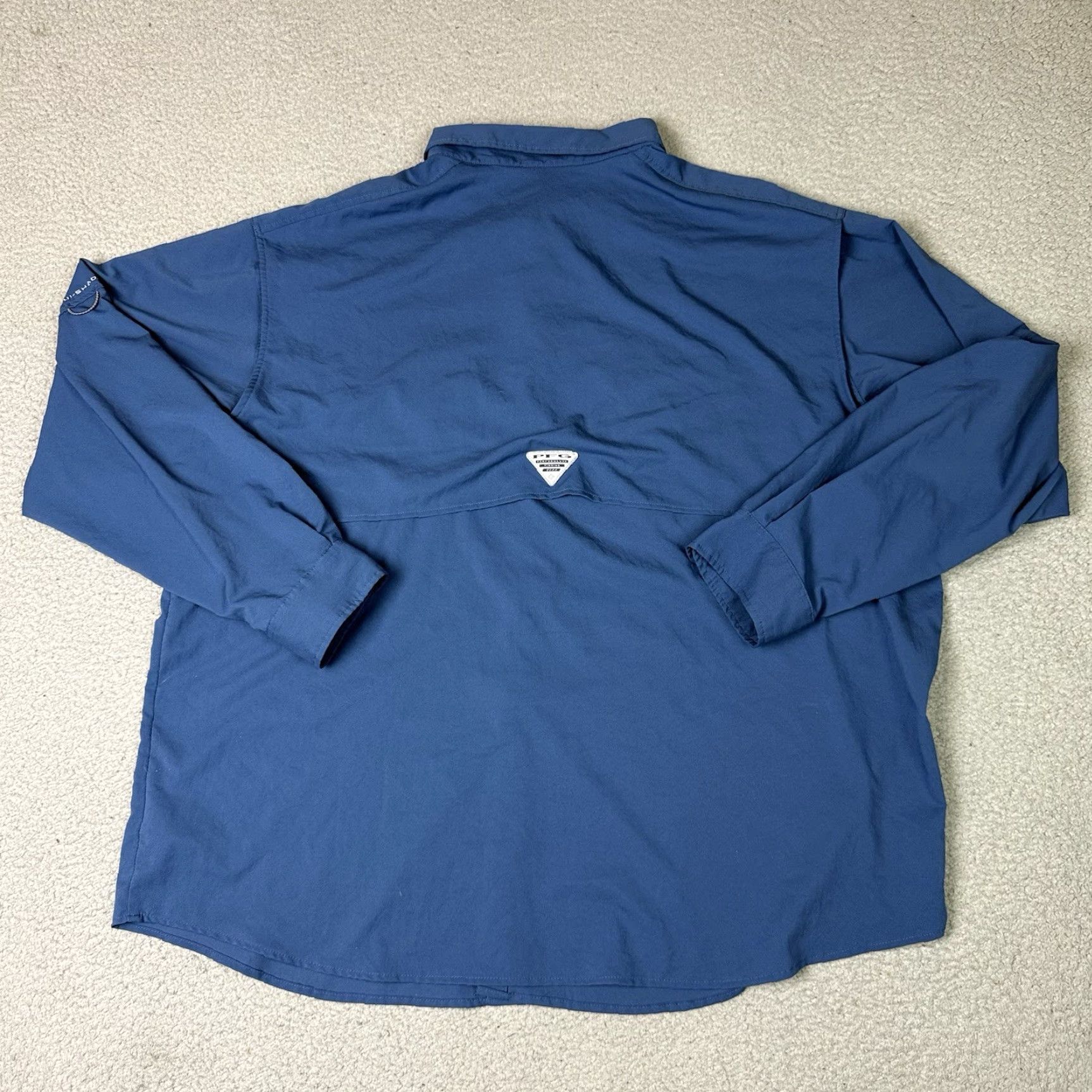 Vintage Columbia PFG Shirt Mens 2XL Blue Button-Up Casual Outdoor Breathable Omni Shade Short Sleeve Sportswear Shirt Mens Size US XXL / EU 58 / 5 - 6 Thumbnail