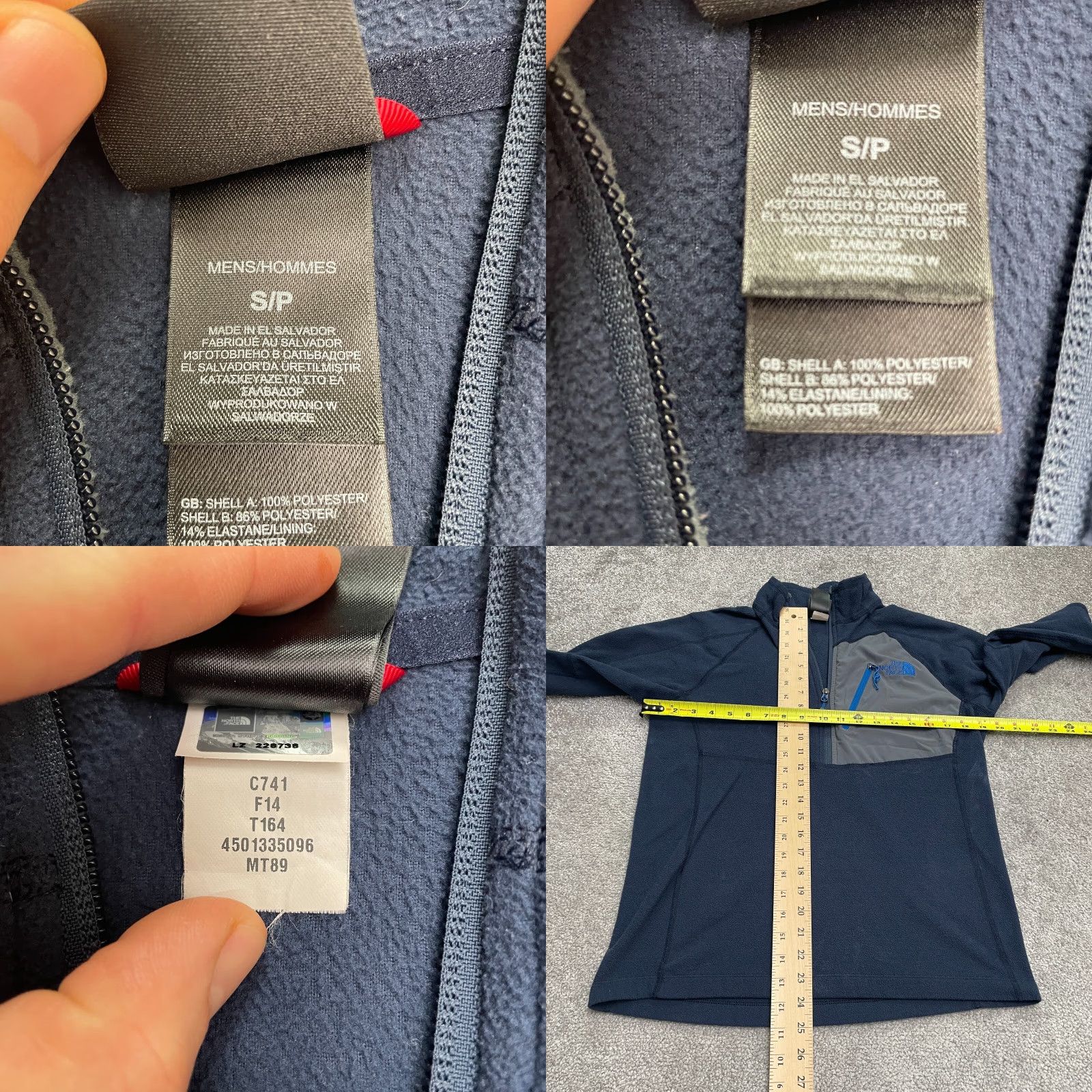 The North Face The North Face Tech Flash Dry Fleece Jacket Mens S Blue 1/2 Zip Pockets Basic Jacket Regular Fit Casual Sports Outdoor Shirt Size US S / EU 44-46 / 1 - 8 Thumbnail