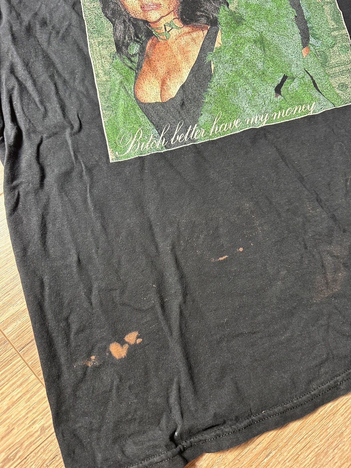 Band Tees × Rihanna × Vintage Vintage Trashed Rihanna "Bitch better have my money" Band Size US XL / EU 56 / 4 - 4 Thumbnail