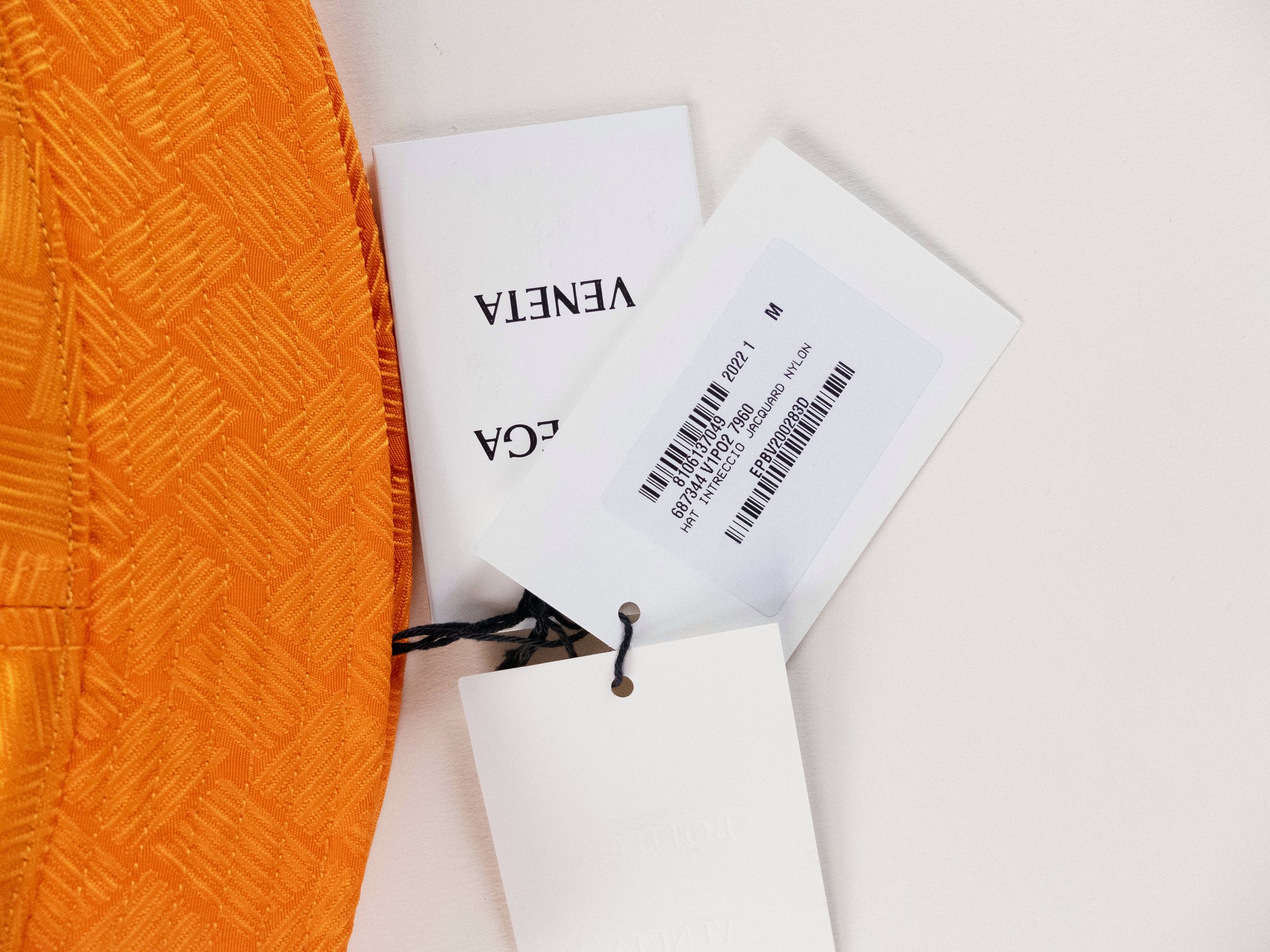 Bottega Veneta BOTTEGA VENETA intrecciato pattern orange bucket hat Medium Size ONE SIZE - 5 Thumbnail