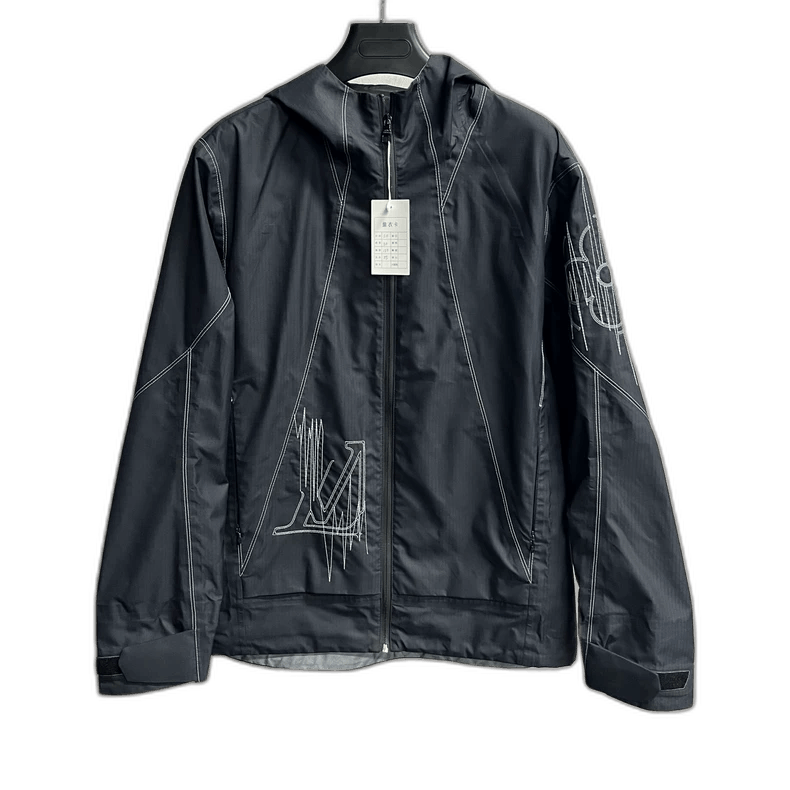 Louis Vuitton Logo Print Hooded Jacket-yf