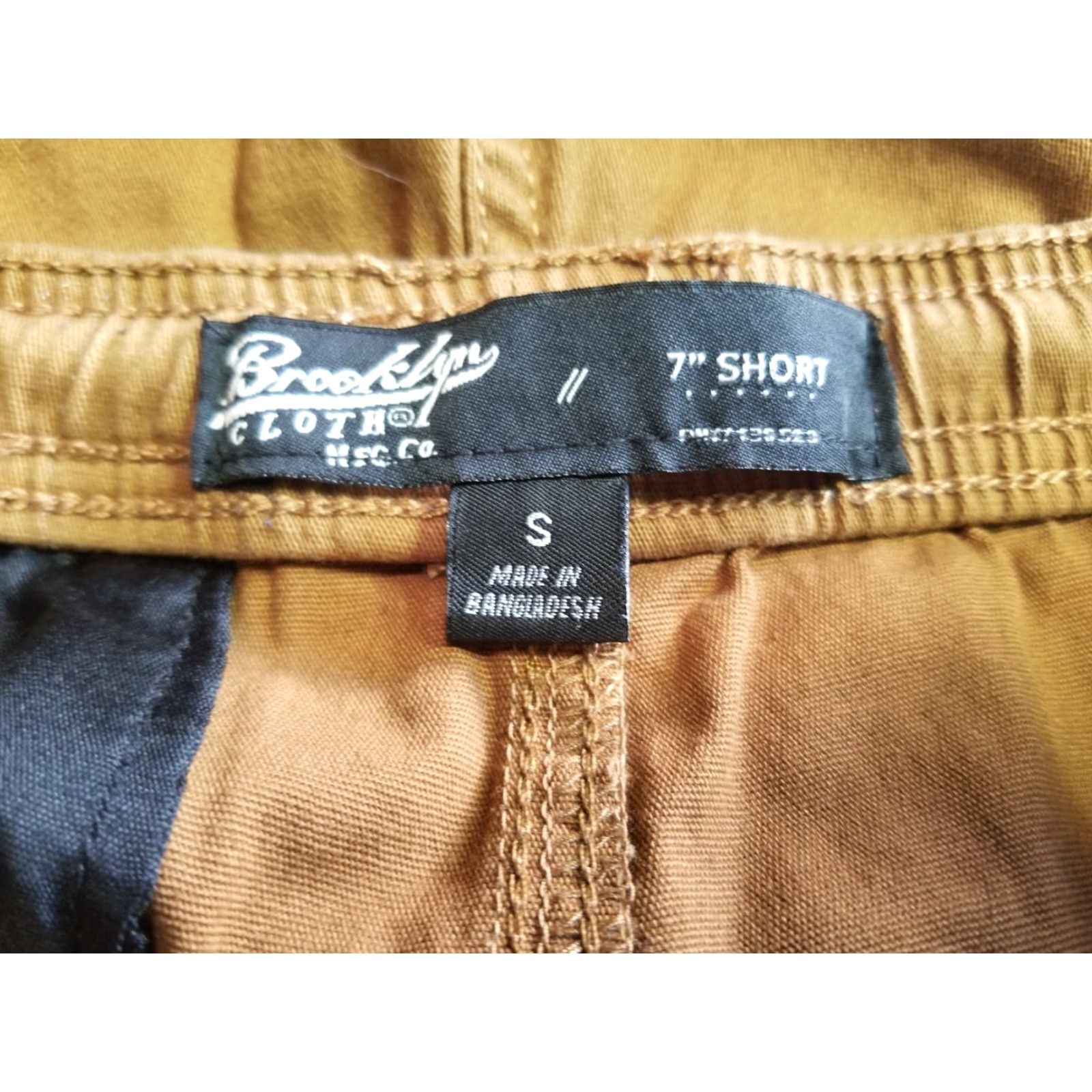 Vintage Brooklyn Clothing Shorts Bermuda Men S Cotton 7" Inseam Brown Drawstring Regular Fit Brown Mens S Size US 29 - 7 Thumbnail