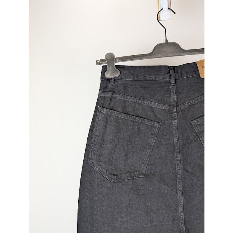 Balenciaga o1rshd1 Low Crotch Light Japanese Denim Pants in Black Size US 30 / EU 46 - 16 Thumbnail