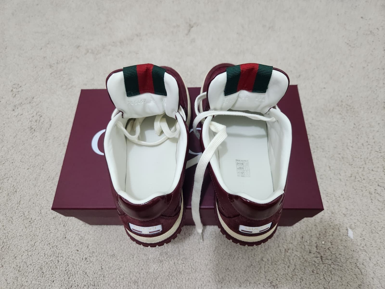 Gucci Gucci Re-Web sneaker in Rosso Ancora red GG canvas Size US 8 / IT 38 - 7 Thumbnail