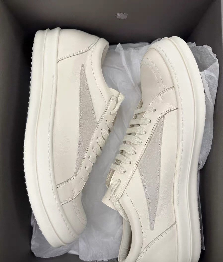 Rick Owens Rick Owens Mainline Milk White Low Top Leather Sneakers Size US 10 / EU 43 - 6 Thumbnail