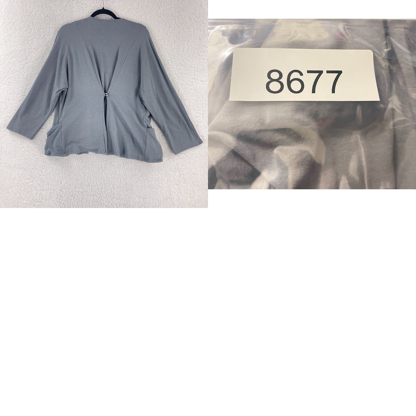 Vintage Chalet Cardigan Sweater Womens Large Gray Long Sleeve Pockets Open Front Made in USA Knit Size L / US 10 / IT 46 - 9 Thumbnail