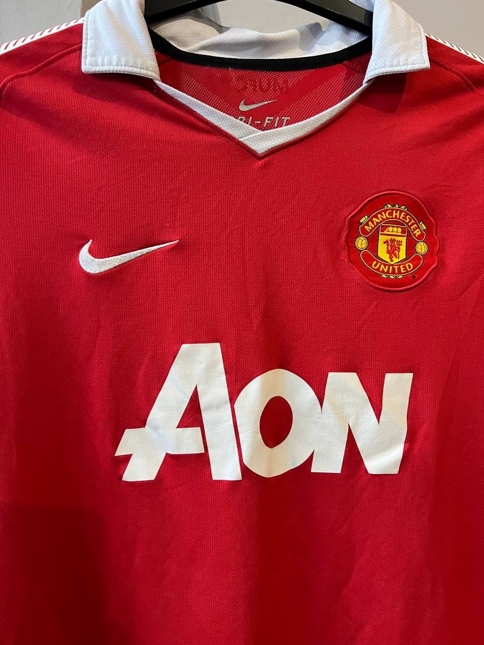 Nike 2010/11 MANCHESTER UNITED #7 HOME SOCCER JERSEY SHIRT NIKE L Size US L / EU 52-54 / 3 - 5 Thumbnail