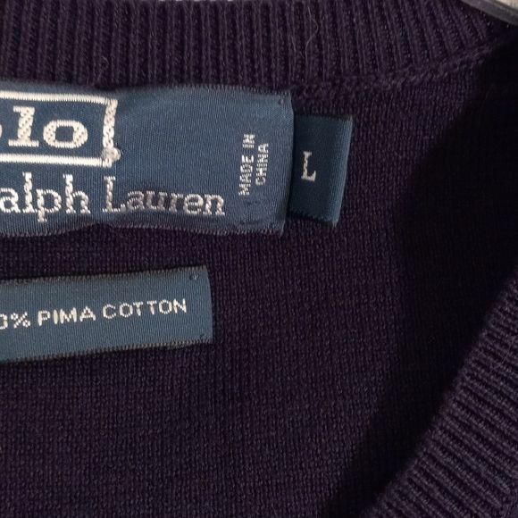 Polo Ralph Lauren Polo Ralph Lauren Mens Blue Sleeveless V-Neck Sweater Vest 1 Size US M / EU 48-50 / 2 - 7 Thumbnail