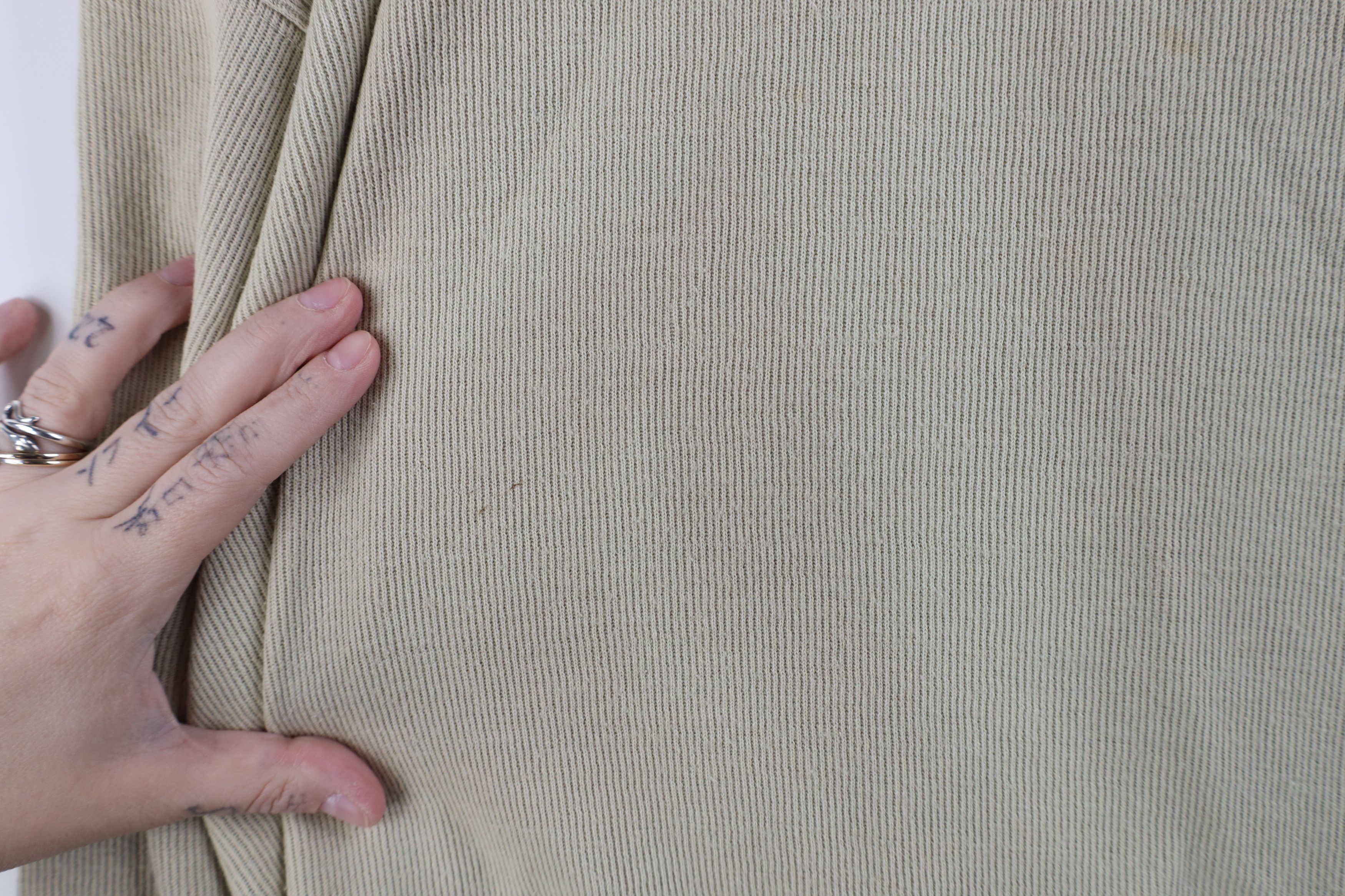 Express × Vintage Vintage 90s Express Ribbed Knit 3/4 Sleeve T-Shirt Beige Size XL / US 12-14 / IT 48-50 - 5 Thumbnail