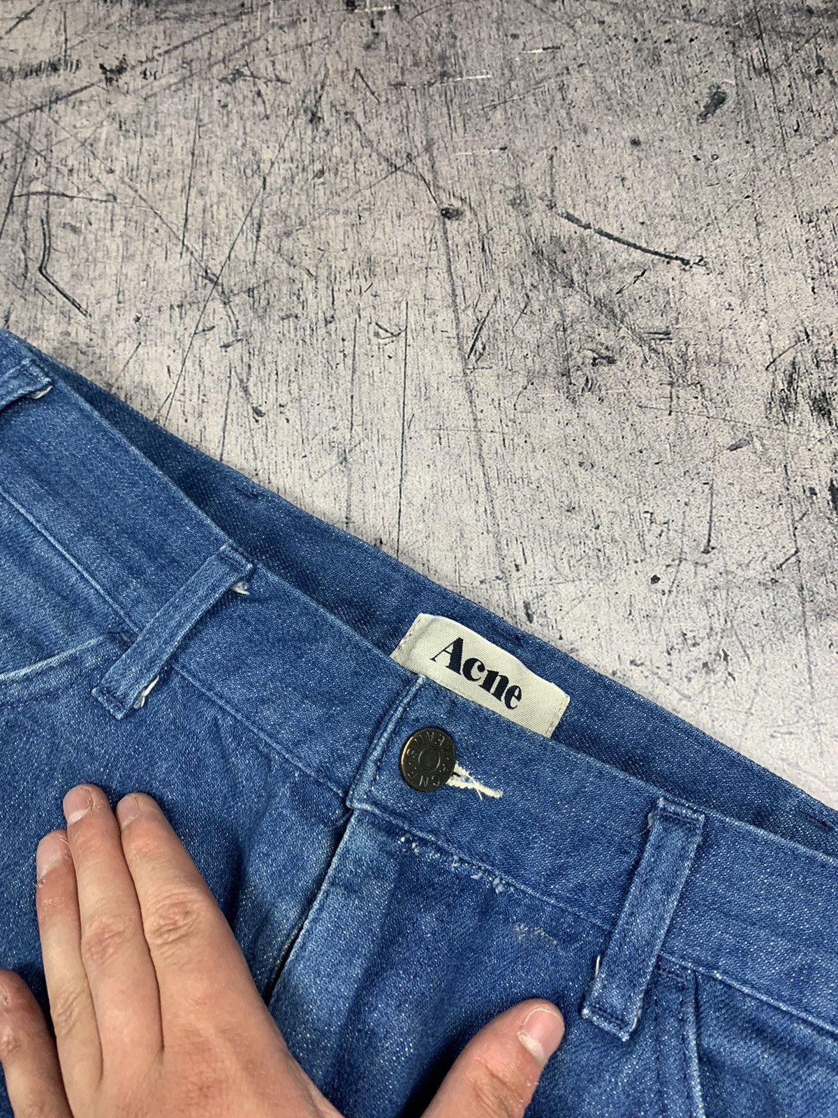 Acne Studios Acne Rebel Clear Blue Jeans Designer Luxury Sweden Size US 32 / EU 48 - 4 Thumbnail