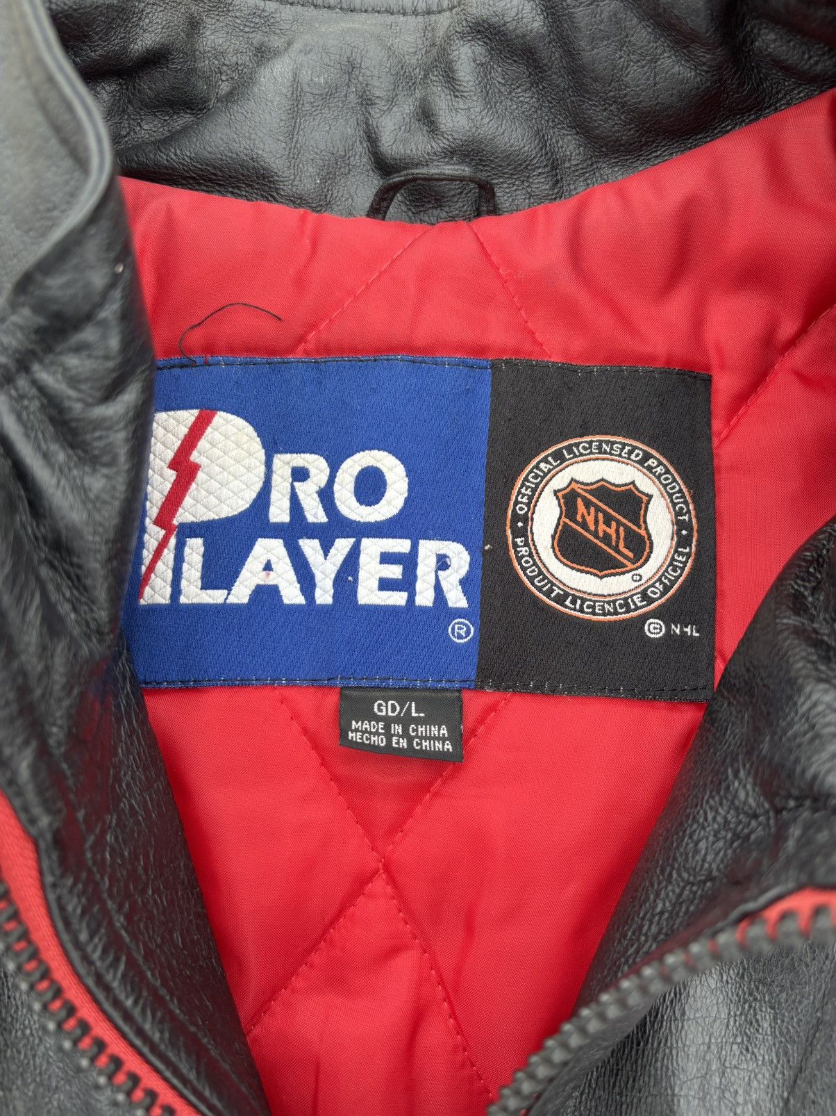 Pro Player Vintage 90s Detroit Red Wings Leather Jacket Size US L / EU 52-54 / 3 - 5 Thumbnail