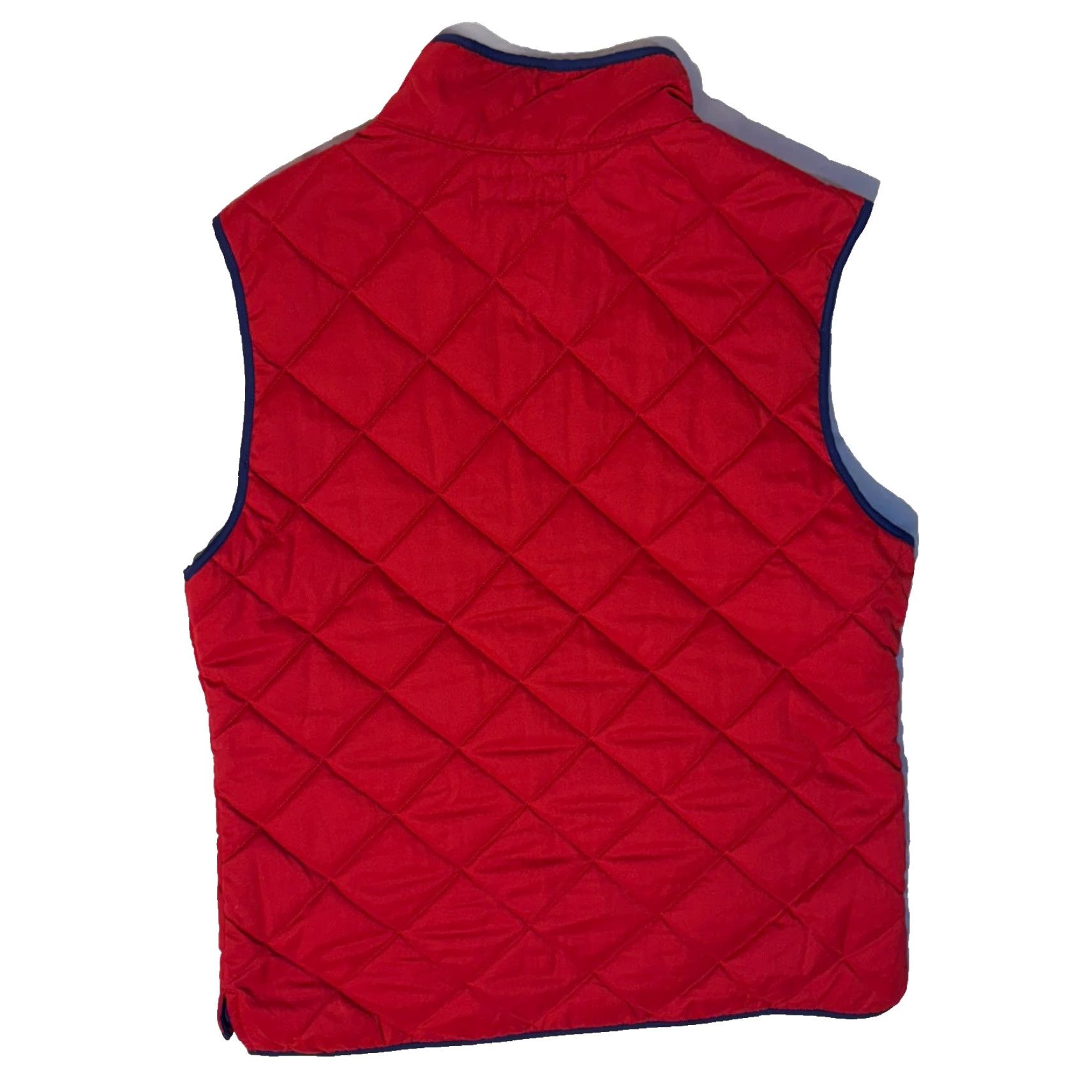 Vintage Crown & Ivy Quilted Full Zip Vest Mens M Red & Blue Golf Sport Jacket Hiking Shirt Size US M / EU 48-50 / 2 - 7 Thumbnail
