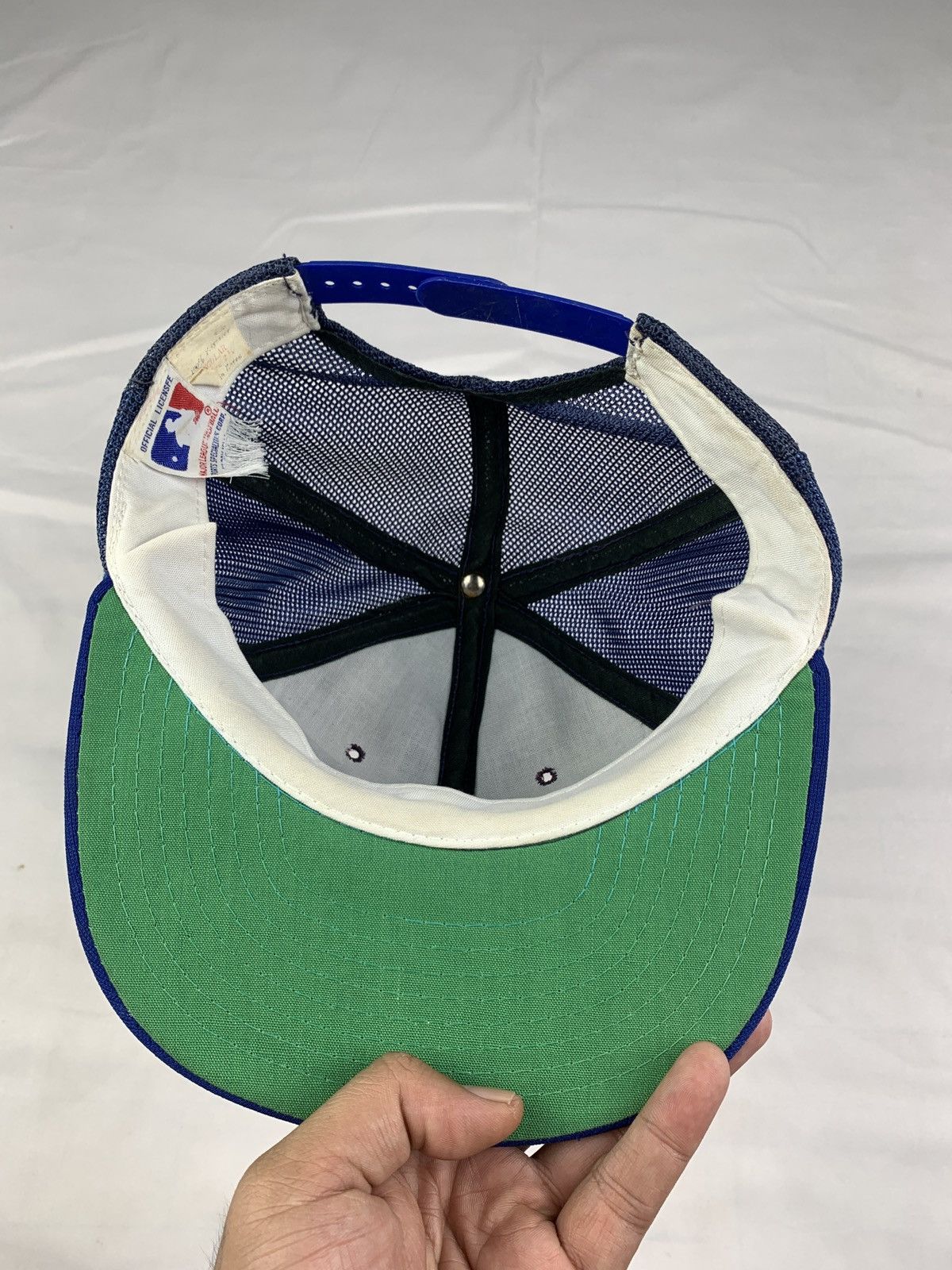 MLB 1990s MLB Los Angeles Dodgers Blue Rope Trucker Hat Size ONE SIZE - 8 Thumbnail