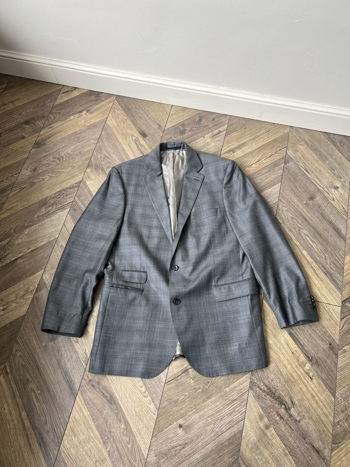 Designer × Vintage Vintage Eduard Dressler Grey Loro Piana Superfine Suit Size 54R - 2 Thumbnail