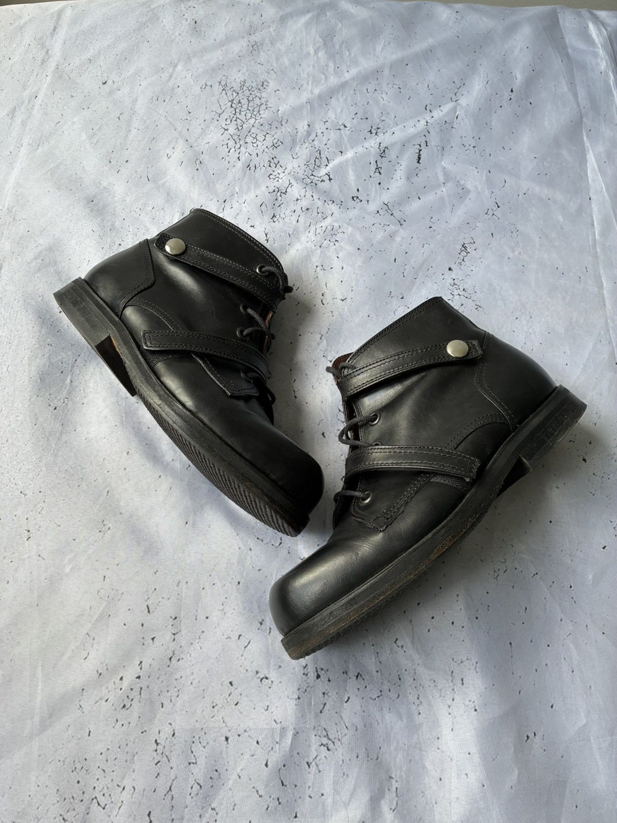 Dirk Bikkembergs Archive Dirk Bikkembergs 90s Double Closure Bondage Boots Size US 7 / EU 40 - 9 Thumbnail
