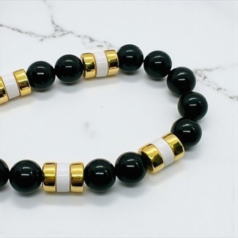 Vintage Vintage Napier Black Bead Necklace-Gold Tone Spacers-30'' Size ONE SIZE - 3 Thumbnail