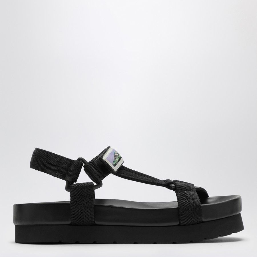 o1d2blof0824 Patch Logo Sandals in Black