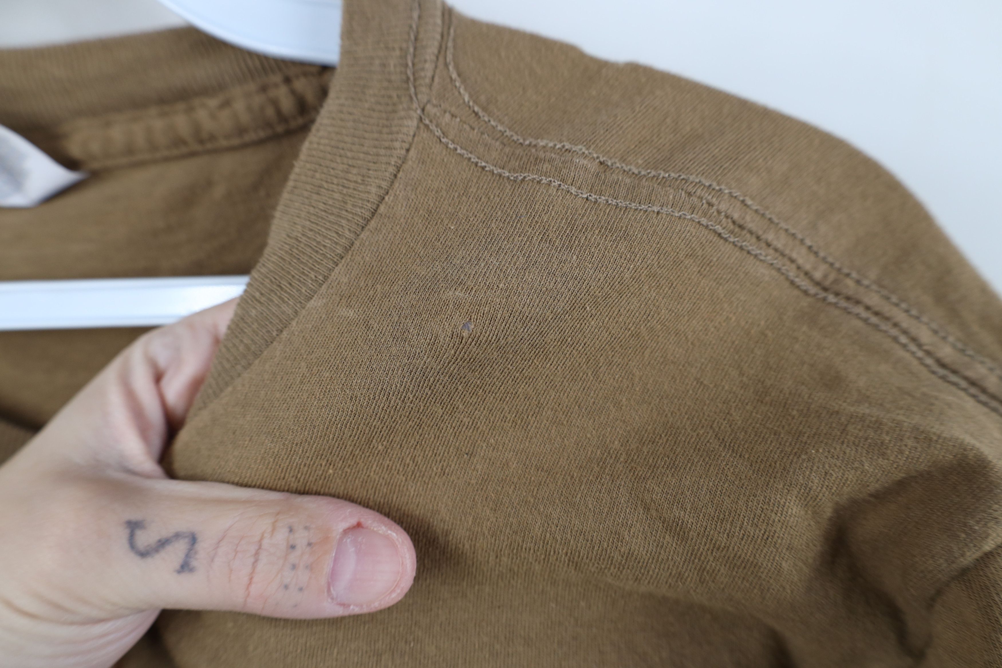 Vintage Vintage 90s Streetwear Blank Short Sleeve T-Shirt Brown USA Size US L / EU 52-54 / 3 - 4 Thumbnail
