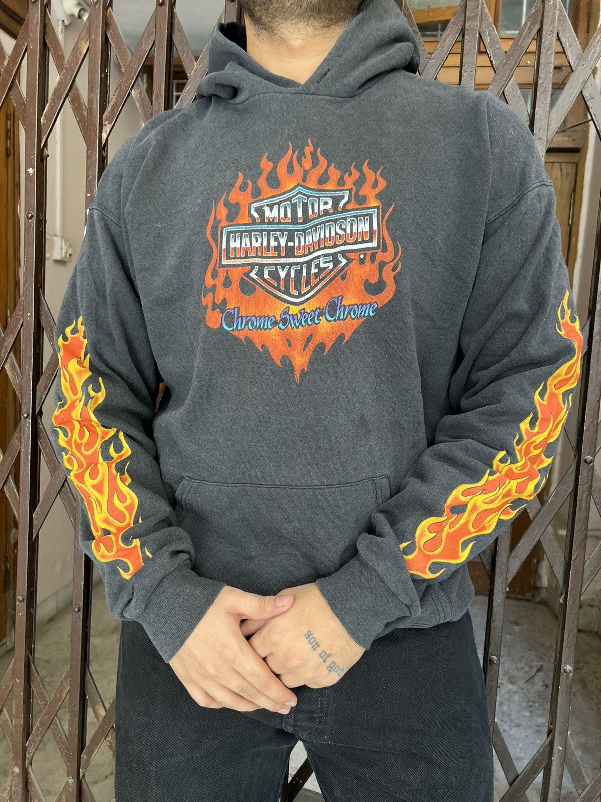 Harley Davidson Harley Davidson Chrome Sweet Chrome Flame Hoodie Size US L / EU 52-54 / 3 - 2 Thumbnail