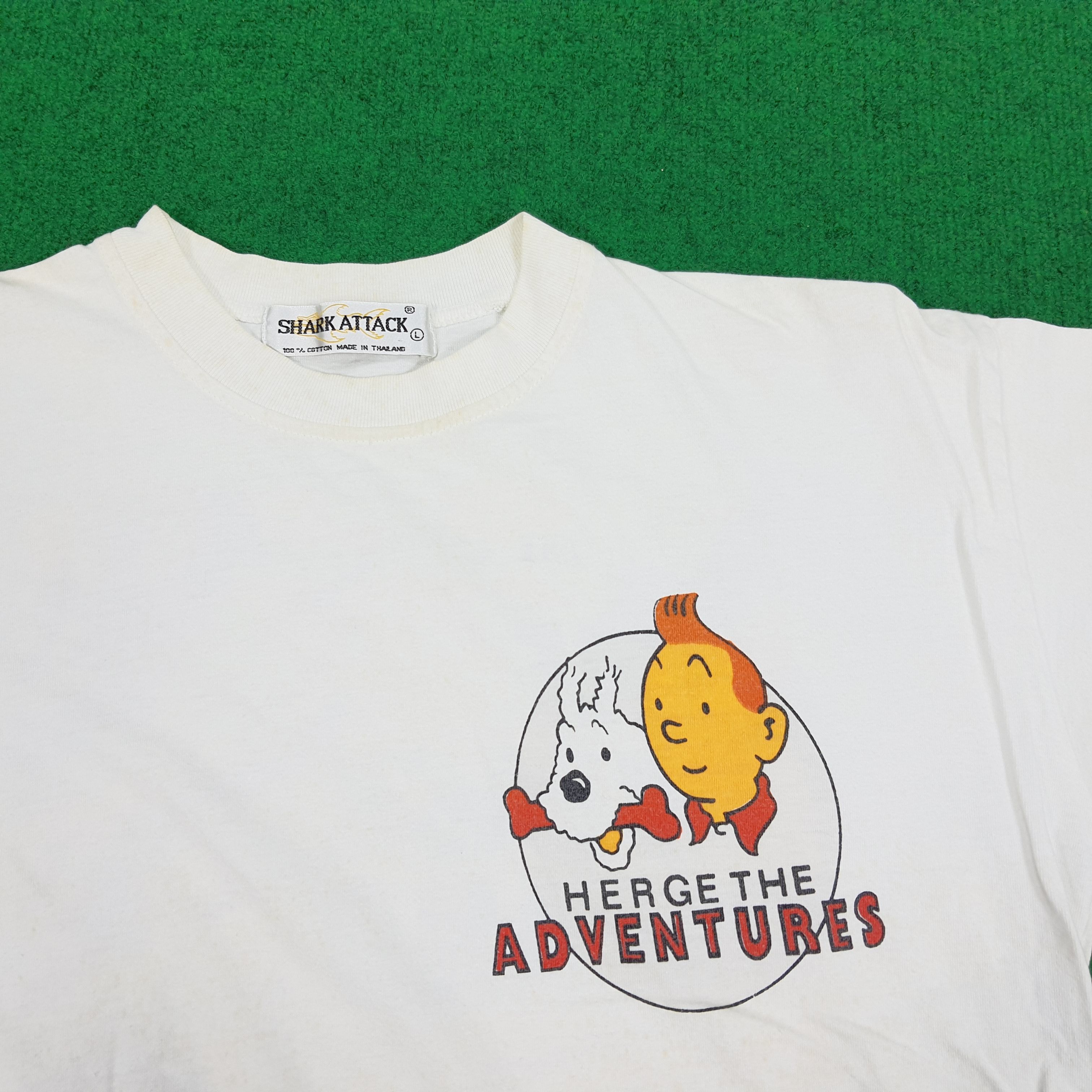 Vintage Vintage The Adventure of Tintin The Black Island Tshirt Size US M / EU 48-50 / 2 - 4 Thumbnail