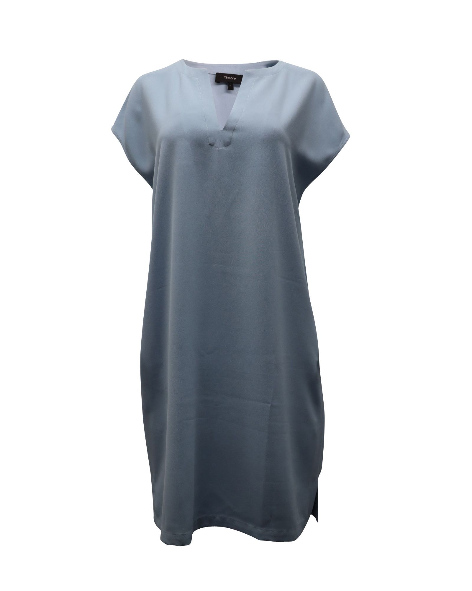 Theory Theory Short Sleeve Shift Dress in Light Blue Polyester Size S / US 4 / IT 40 - 1 Thumbnail