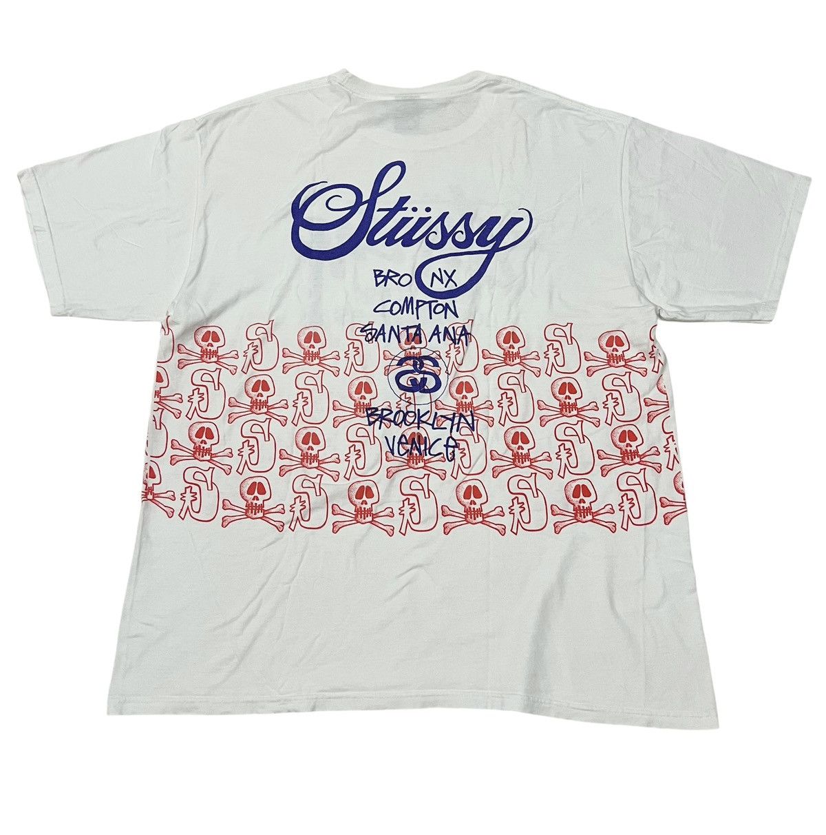 Stussy × Vintage Stussy Skull World Tour Tee Size US XL / EU 56 / 4 - 2 Thumbnail