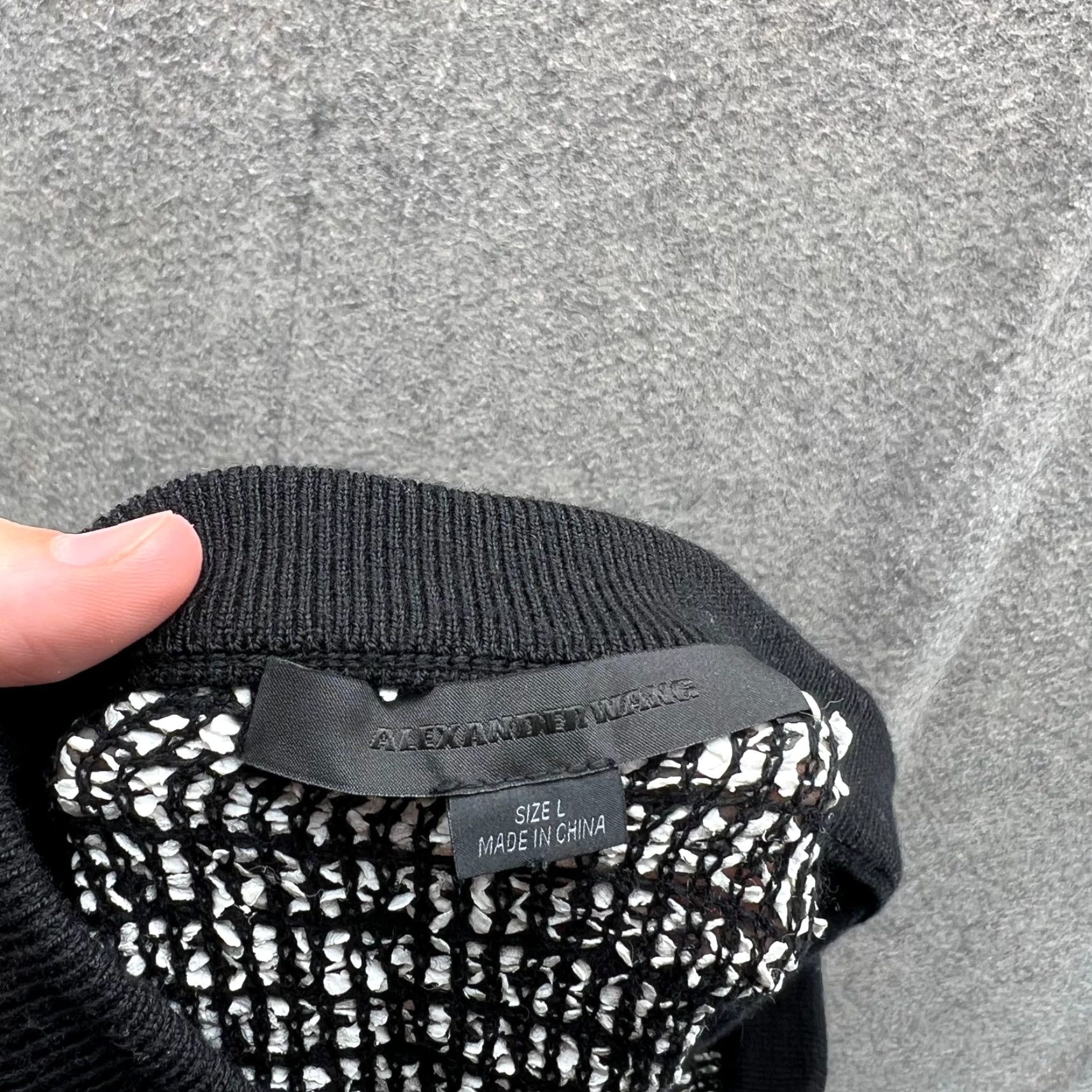 Alexander Wang Alexander Wang Skirt Women Large Black Wool Tweed Knit Rubberized Bodycon Pencil Short Vintage No Size 36" / US 14 / IT 50 - 7 Thumbnail