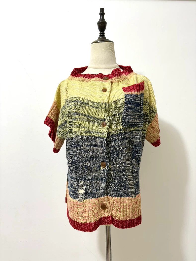 Vivienne Westwood Vivienne Westwood size00 Colorful openwork knit sweater Size M / US 6-8 / IT 42-44 - 1 Thumbnail