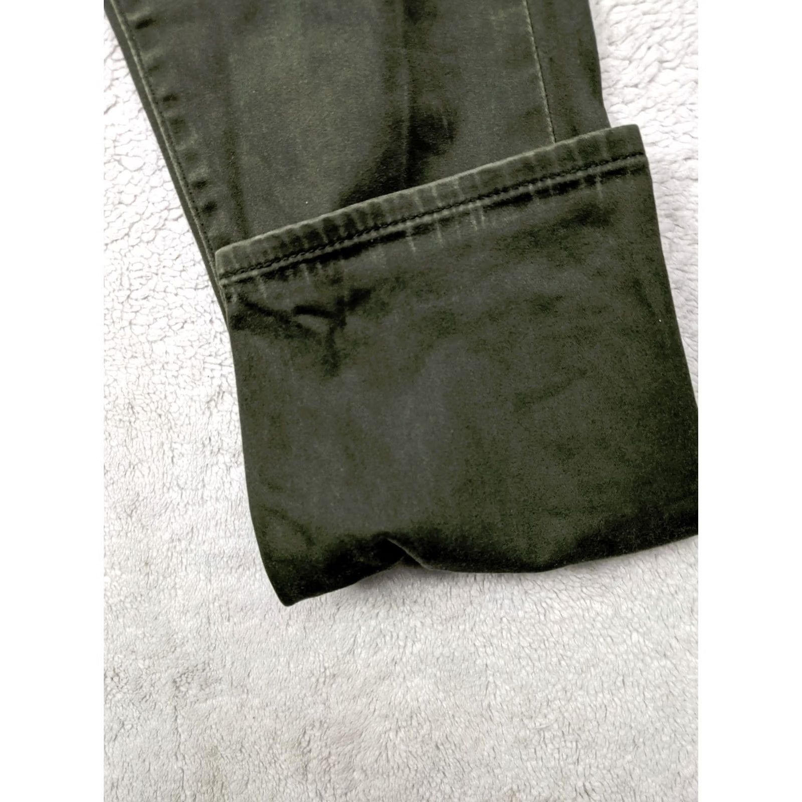 Uniqlo Uniqlo Womens S 27 4 Green Jean Jegging Skinny Drawstring Elastic Waistband Dark Jeans Womens Slim Bi-Stretch 30 in Inseam 30.5 in Regular Size Size 30" / US 8 / IT 44 - 2 Thumbnail