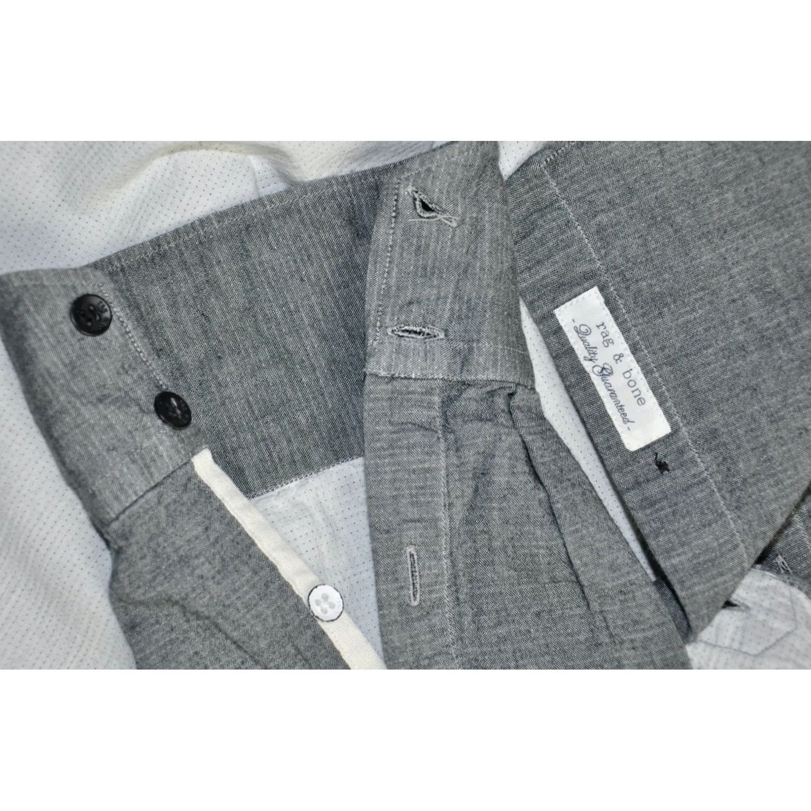 Rag & Bone rag & bone SLIM FIT Shirt Mens L Gray Chambray Cotton Button-Up Size US L / EU 52-54 / 3 - 6 Thumbnail
