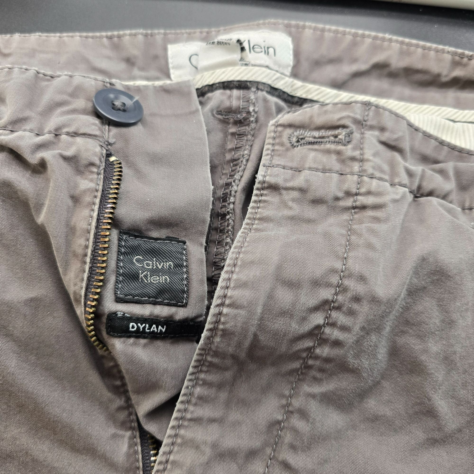 Other Calvin Klein Dylan Mens Casual Pants 32x34 Gray 100% Cotton Size US 32 / EU 48 - 4 Thumbnail