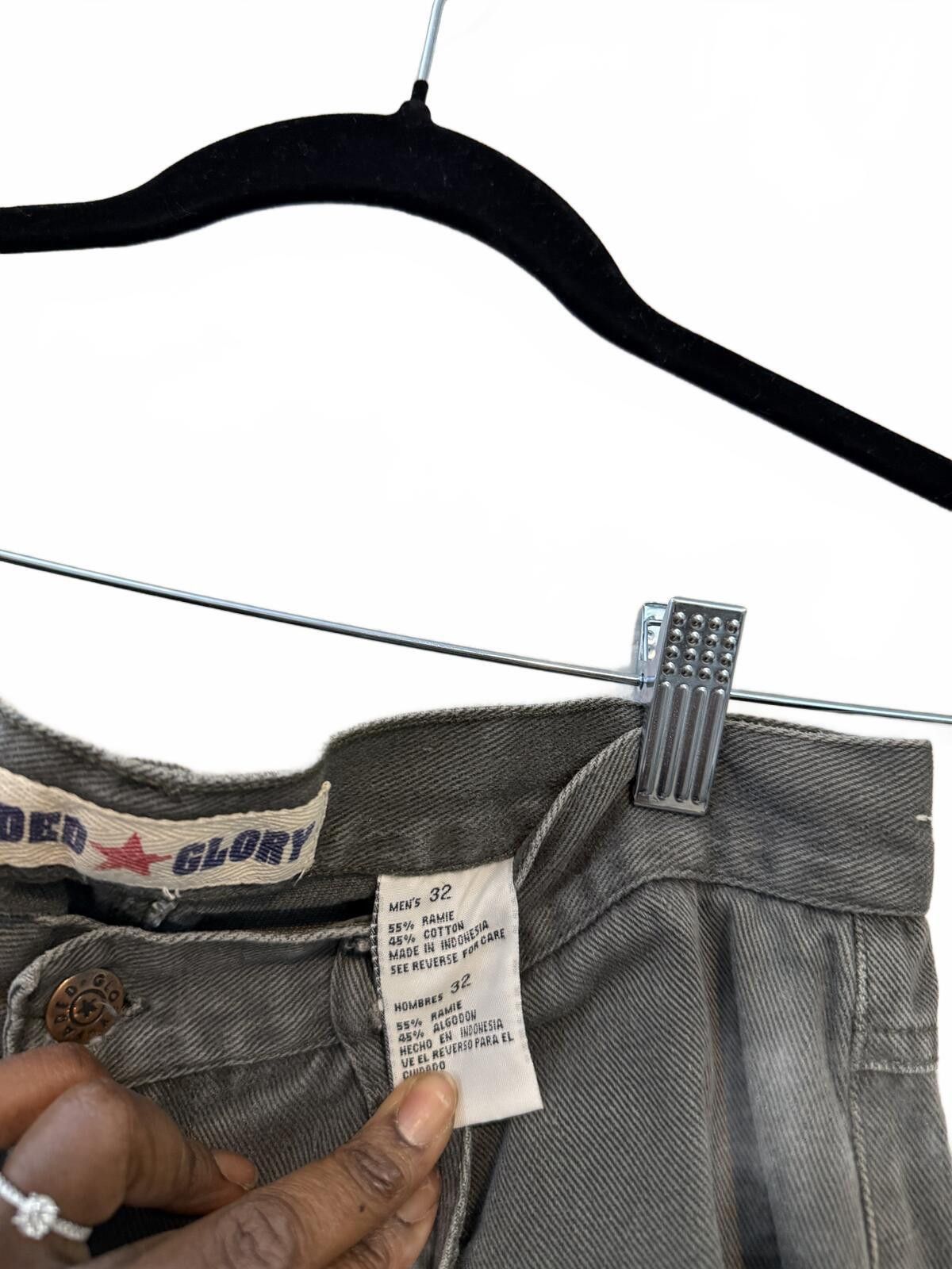 Other Vintage Men's Basic Dark Olive Green Denim Shorts Size 32 Size US 32 / EU 48 - 4 Thumbnail