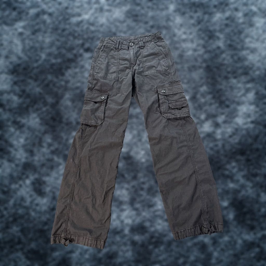 American Eagle Outfitters American Eagle Outfitters Pants Womens 26x28 Baggy Jogger Cargo Pockets Adjustable Black Gray Size 25" / US 0 / IT 36 - 1 Thumbnail