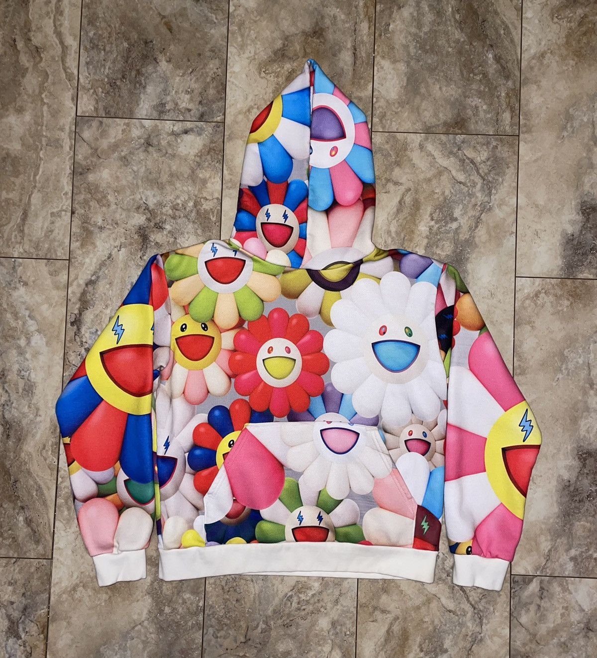 Takashi murakami multi flower hoodie sale