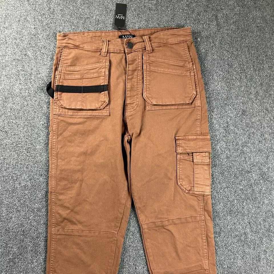 Boohoo Boohoo Man Jeans Womens 31x34 Tall Denim Cargo Long Skinny Size 31" - 3 Thumbnail